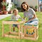 Natural Fir Wood 2-in-1 Sensory Tables Set with Storage & Cover